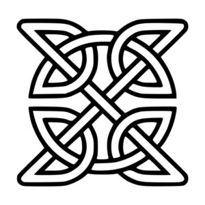 Celtic quad closed knot - SVG file
